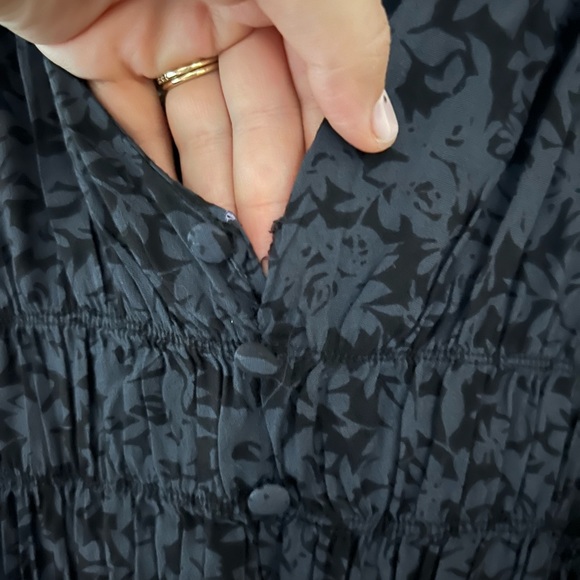 NWT Zara Long-sleeve Flowy Midi Dress - Picture 5 of 6